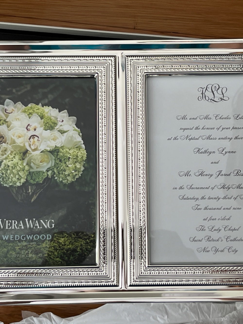 Vera Wang Wedgwood Silver Plate Frame — NIB